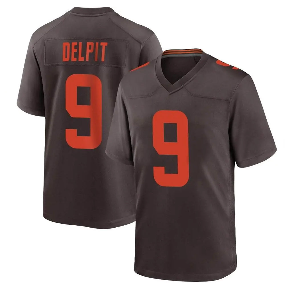 Parkc C.Browns #9 Grant Delpit Player Brown Alternate Home Game Stitched Jerseys