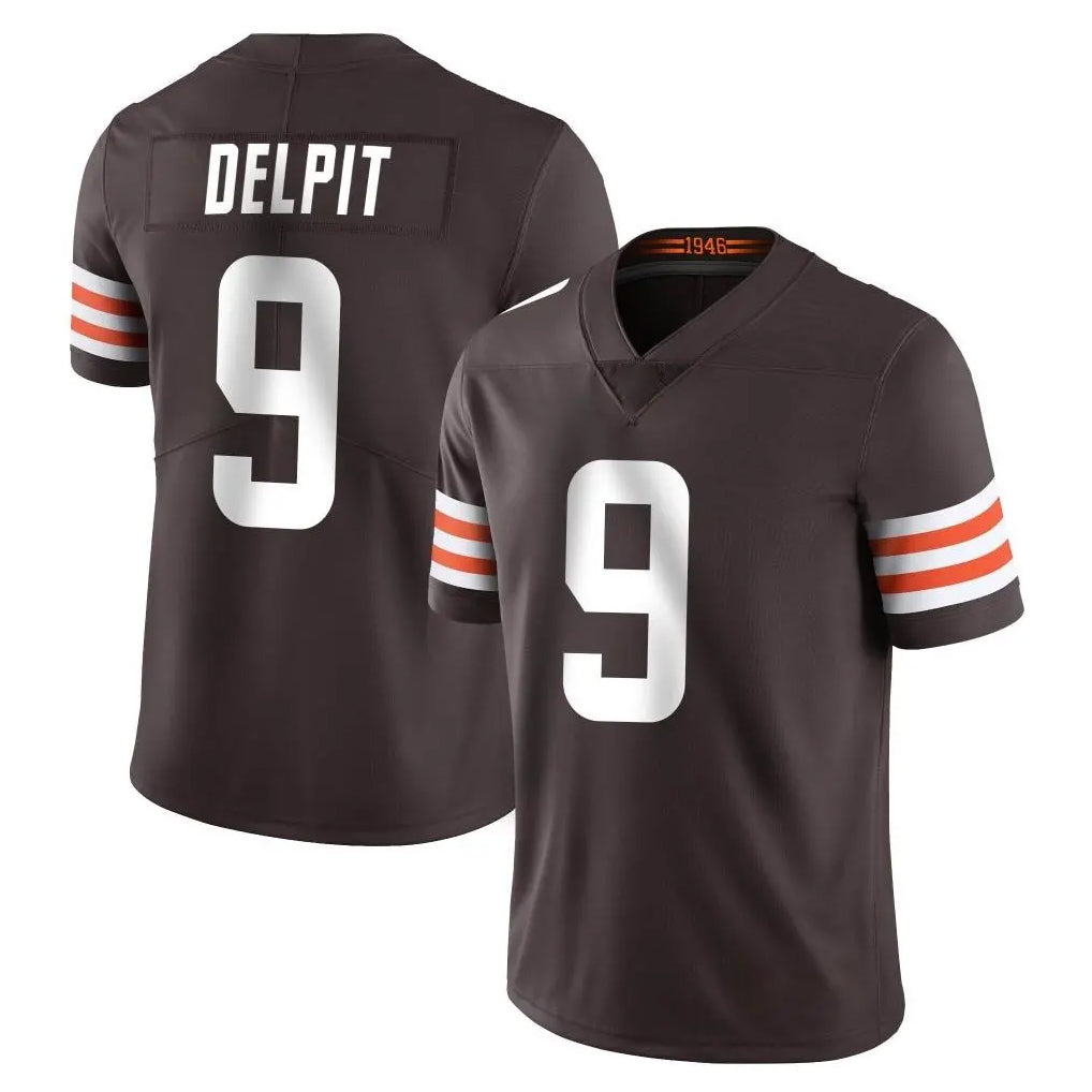 Parkc C.Browns #9 Grant Delpit Player Brown Color Vapor Untouchable Limited Home Game Stitched Jerseys
