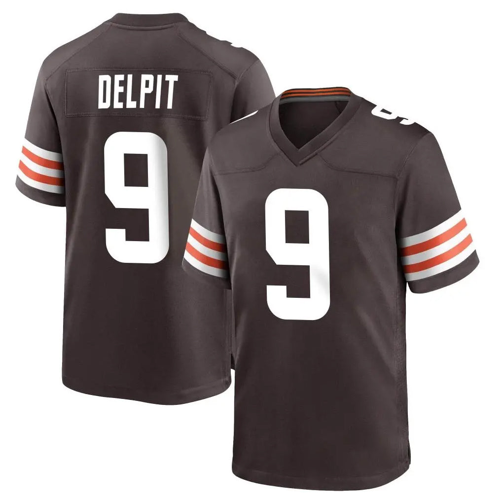 Parkc C.Browns #9 Grant Delpit Player Brown Home Game Stitched Jerseys