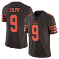 Parkc C.Browns #9 Grant Delpit Player Browns Color Rush Limited Home Game Stitched Jerseys