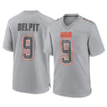 Parkc C.Browns #9 Grant Delpit Player Gray Atmosphere Fashion Game Stitched Jerseys