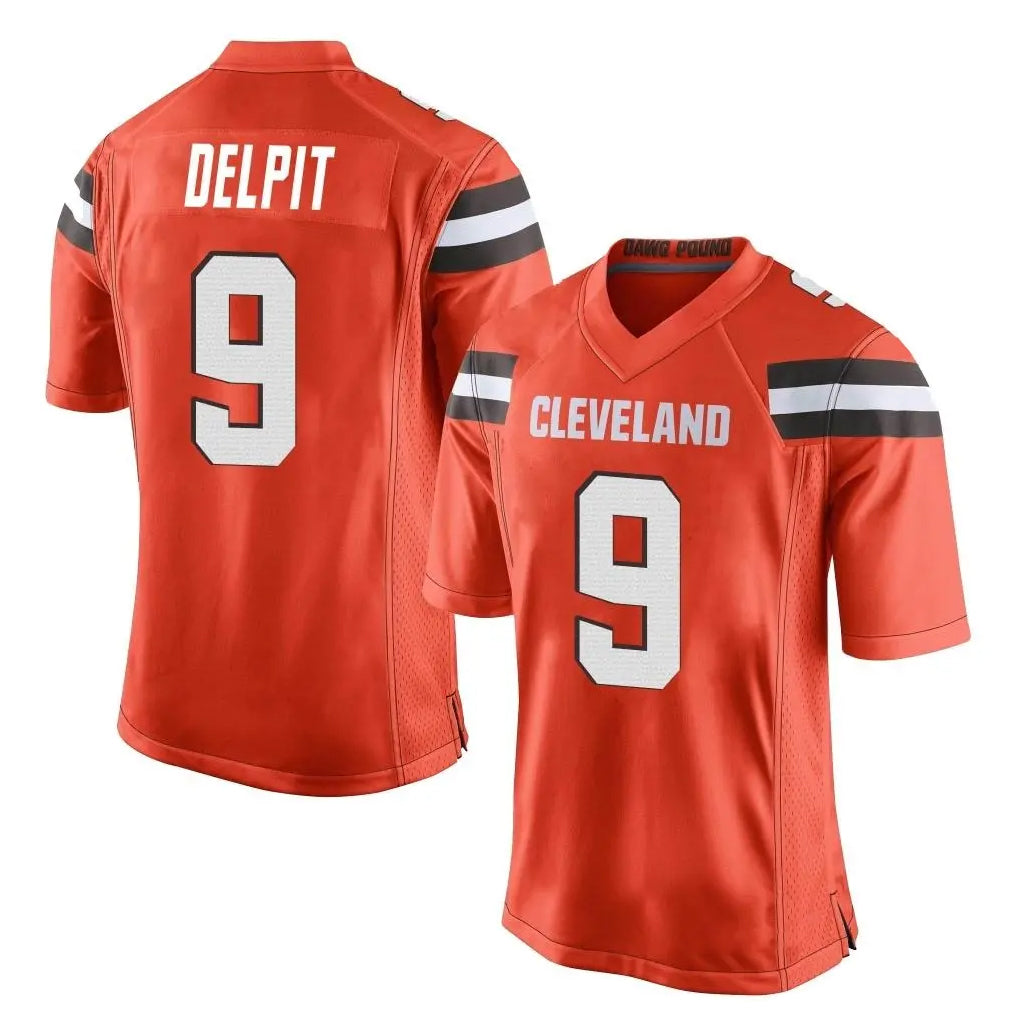 Parkc C.Browns #9 Grant Delpit Player Orange Home Game Stitched Jerseys