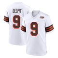 Parkc C.Browns #9 Grant Delpit Player White Alternate Home Game Stitched Jerseys