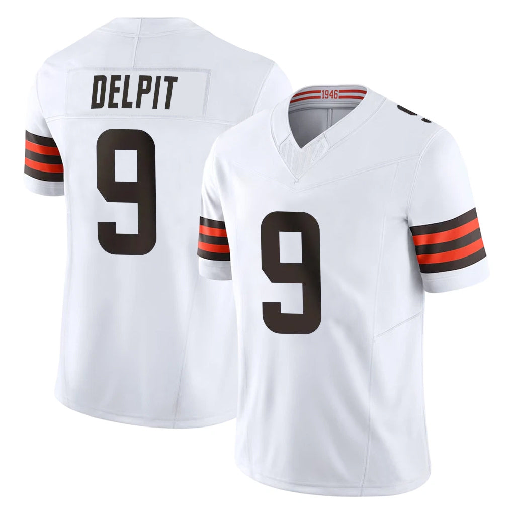 Parkc C.Browns #9 Grant Delpit Player White Vapor F.U.S.E. Limited Home Game Stitched Jerseys