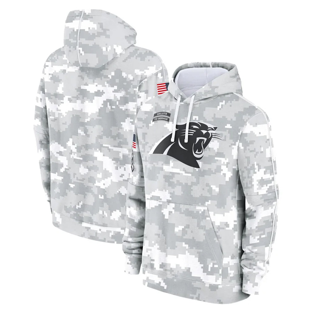 Parkc C.Panthers Arctic Camo Salute to Service Pullover Hoodies Limited Game Blank Player Stitched Jerseys