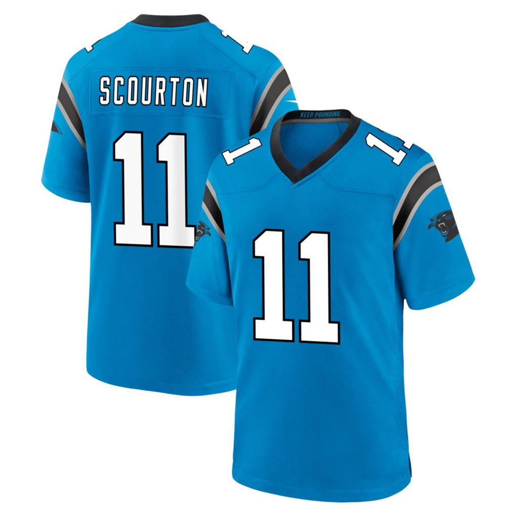 Parkc C.Panthers #11 Nic Scourton Player Blue Home Game Stitched Jerseys