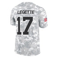 Parkc C.Panthers #17 Xavier Legette Player Arctic Camo Salute to Service Limited Game Stitched Jerseys