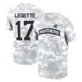 Parkc C.Panthers #17 Xavier Legette Player Arctic Camo Salute to Service T-Shirt Hoodies Stitched Jerseys