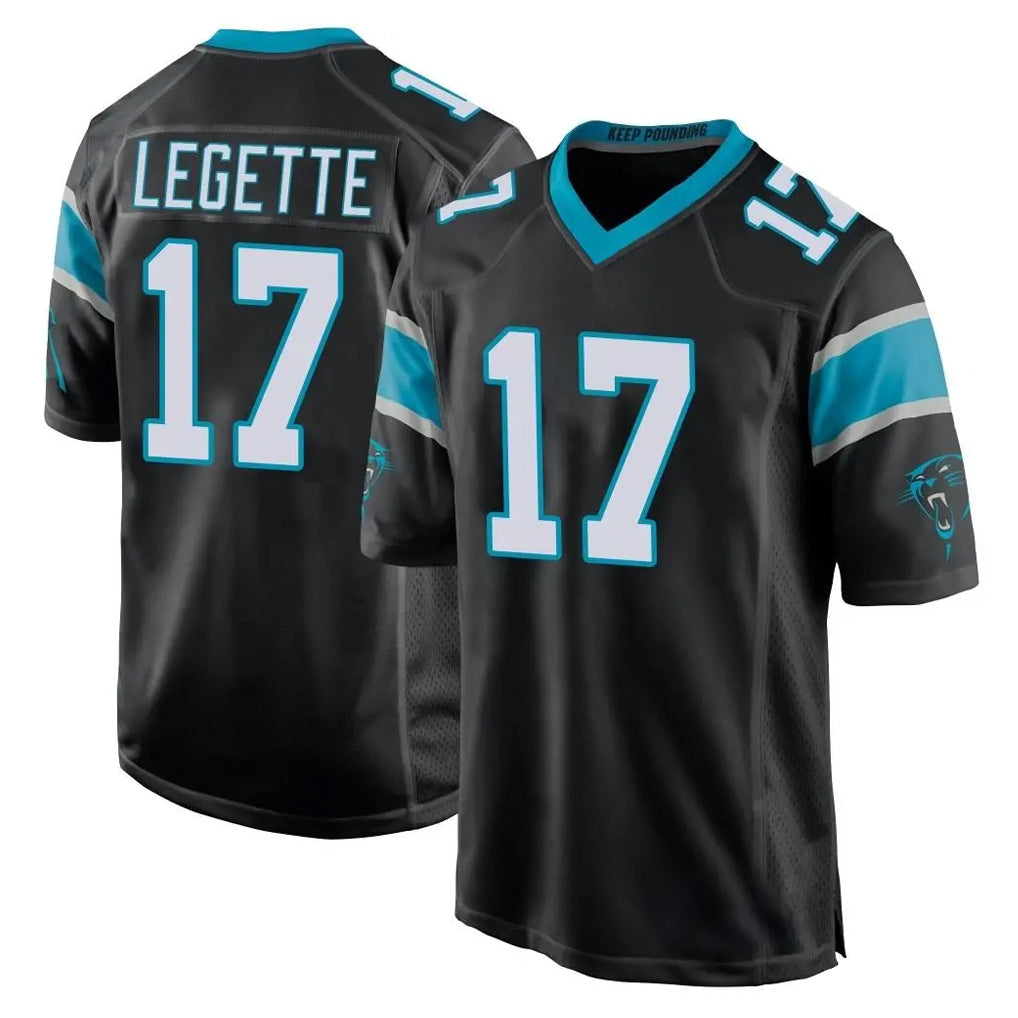 Parkc C.Panthers #17 Xavier Legette Player Black Game Stitched Jerseys