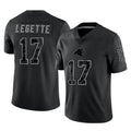 Parkc C.Panthers #17 Xavier Legette Player Black Limited Reflective Game Stitched Jerseys
