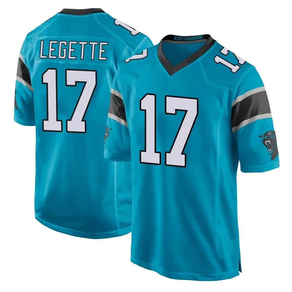Parkc C.Panthers #17 Xavier Legette Player Blue Game Stitched Jerseys