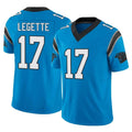 Parkc C.Panthers #17 Xavier Legette Player Blue Vapor F.U.S.E. Limited Home Game Stitched Jerseys