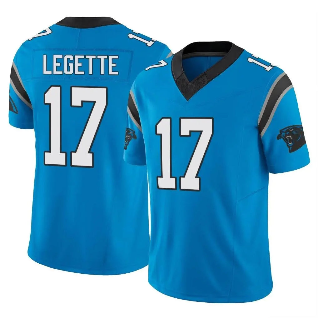 Parkc C.Panthers #17 Xavier Legette Player Blue Vapor F.U.S.E. Limited Home Game Stitched Jerseys