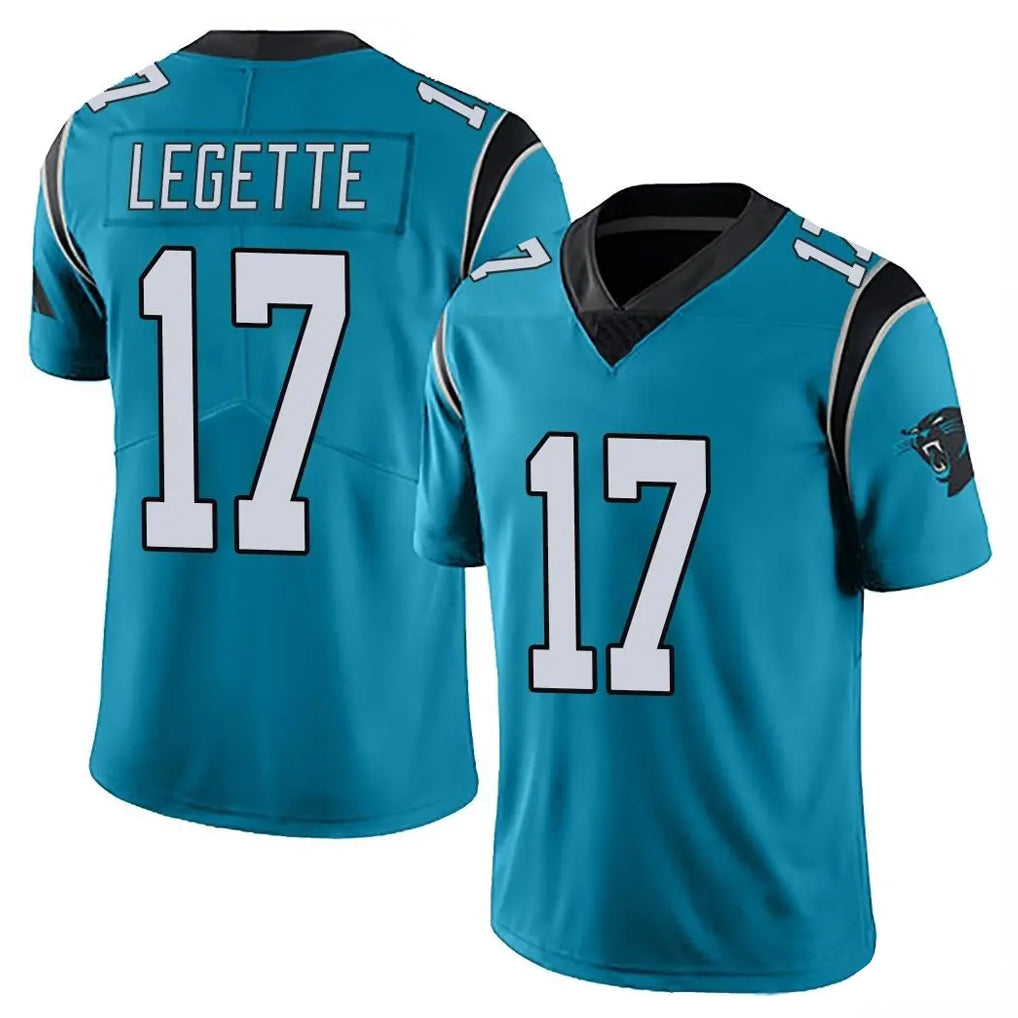 Parkc C.Panthers #17 Xavier Legette Player Blue Vapor Untouchable Limited Game Stitched Jerseys