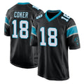 Parkc C.Panthers #18 Jalen Coker Player Black Game Stitched Jerseys