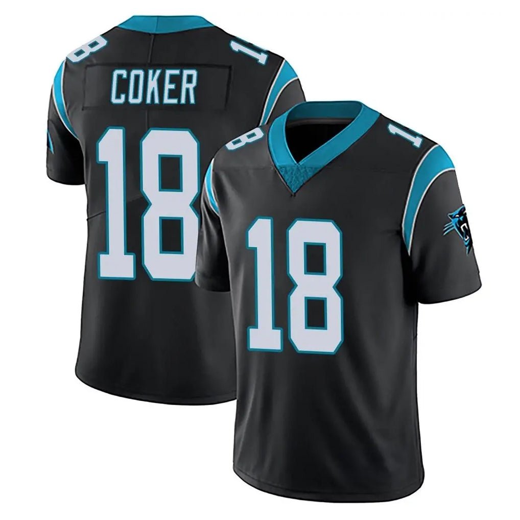 Parkc C.Panthers #18 Jalen Coker Player Black Vapor Untouchable Limited Game Stitched Jerseys