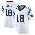 Parkc C.Panthers #18 Jalen Coker Player White Vapor F.U.S.E. Limited Home Game Stitched Jerseys