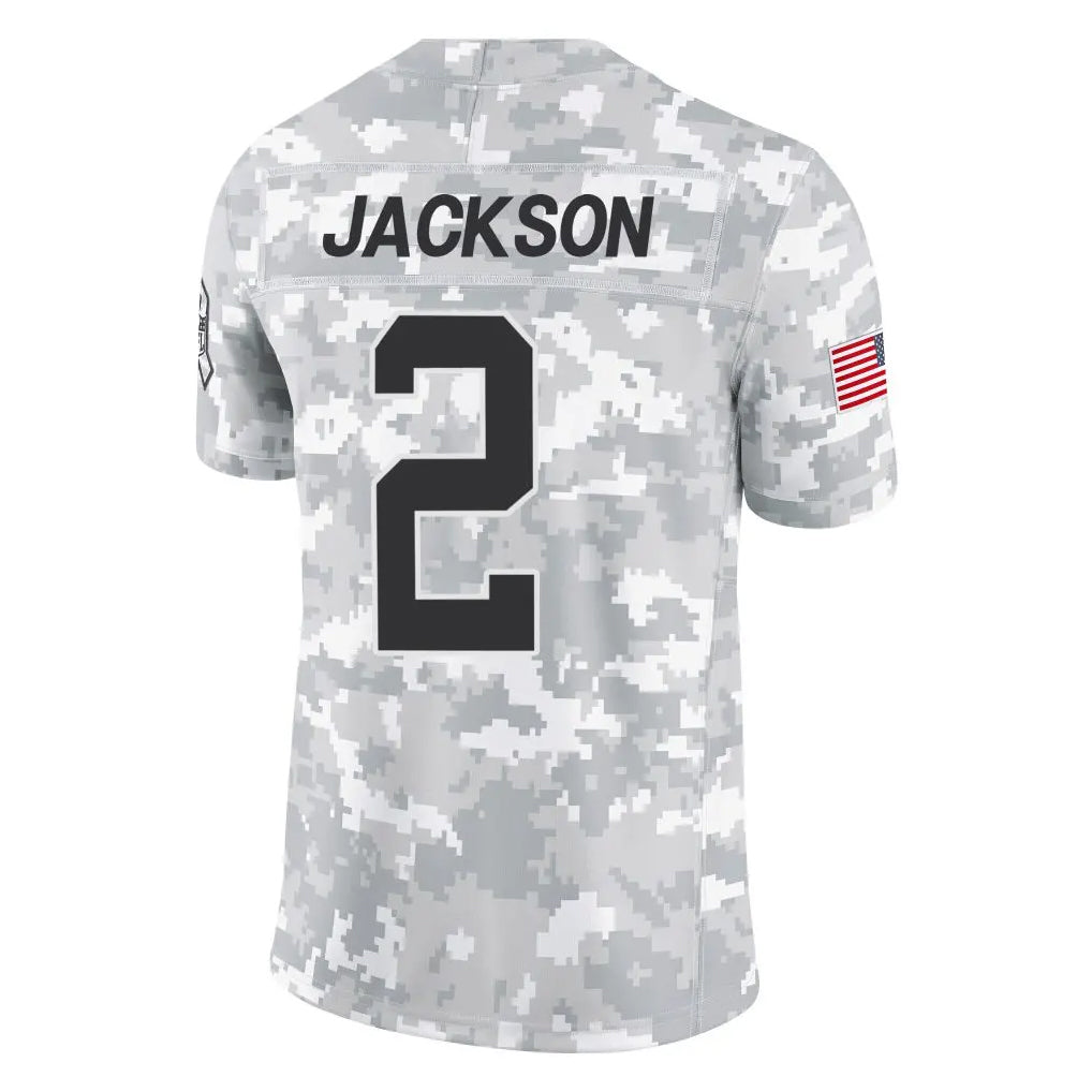 Parkc C.Panthers #2 Michael Jackson Player Arctic Camo Salute to Service Limited Game Stitched Jerseys