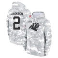 Parkc C.Panthers #2 Michael Jackson Player Arctic Camo Salute to Service Pullover Hoodies Limited Game Stitched Jerseys