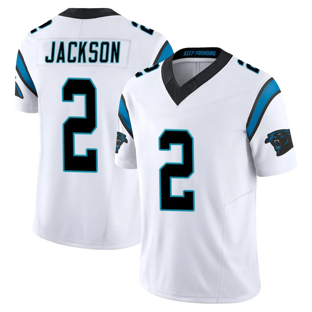 Parkc C.Panthers #2 Mike Jackson Player White Vapor F.U.S.E. Limited Home Game Stitched Jerseys