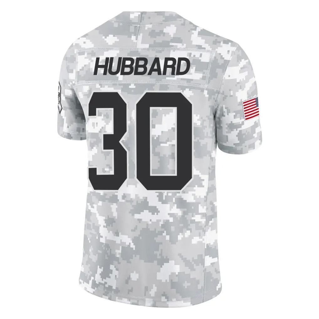 Parkc C.Panthers #30 Chuba Hubbard Player Arctic Camo Salute to Service Limited Game Stitched Jerseys
