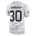 Parkc C.Panthers #30 Chuba Hubbard Player Arctic Camo Salute to Service Limited Game Stitched Jerseys