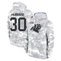 Parkc C.Panthers #30 Chuba Hubbard Player Arctic Camo Salute to Service Pullover Hoodies Limited Game Stitched Jerseys
