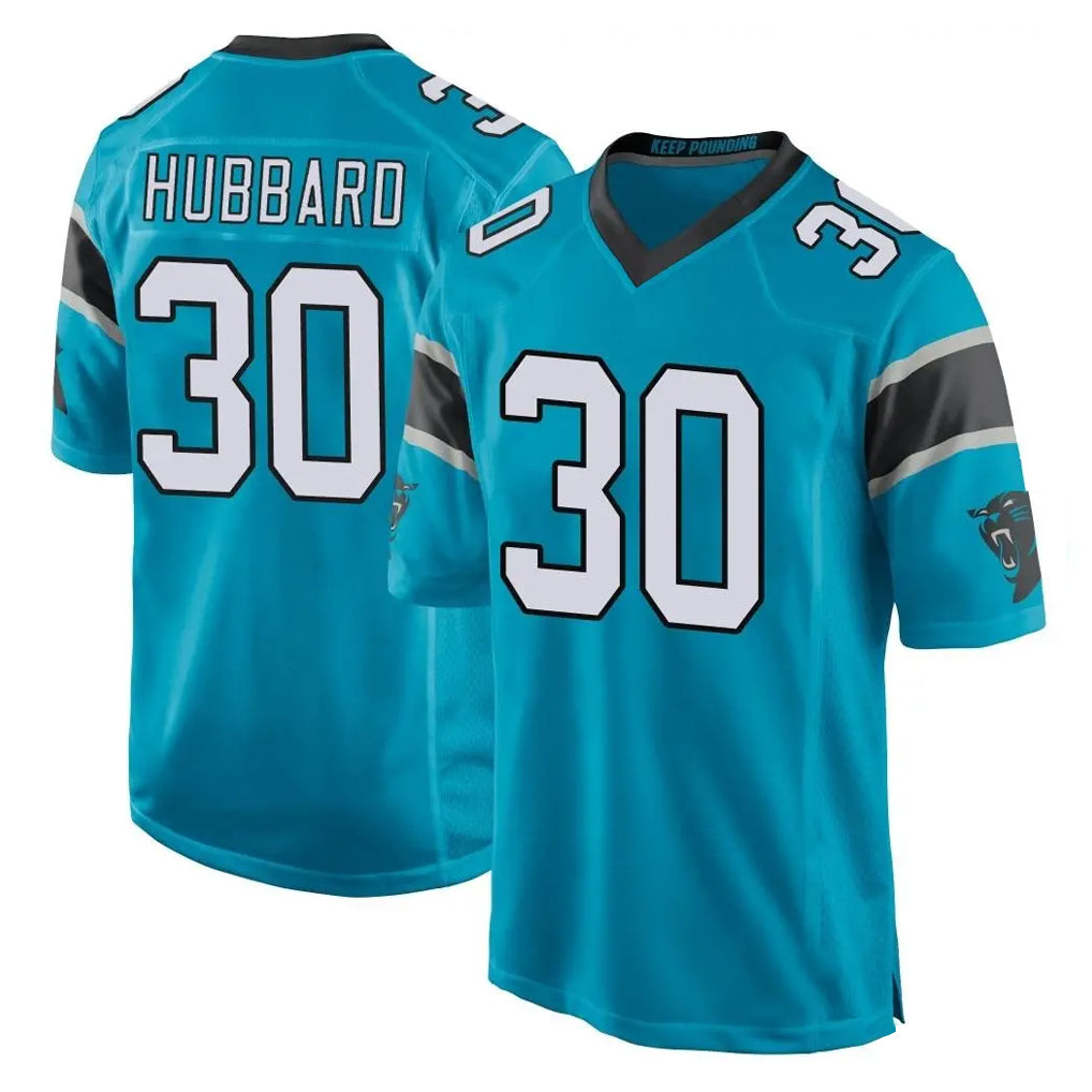 Parkc C.Panthers #30 Chuba Hubbard Player Blue Game Stitched Jerseys