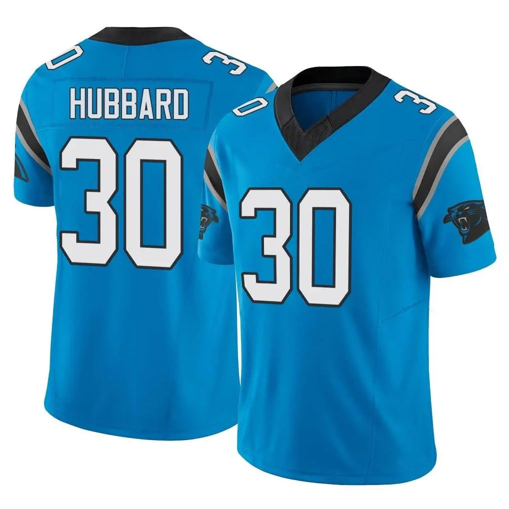 Parkc C.Panthers #30 Chuba Hubbard Player Blue Vapor F.U.S.E. Limited Home Game Stitched Jerseys