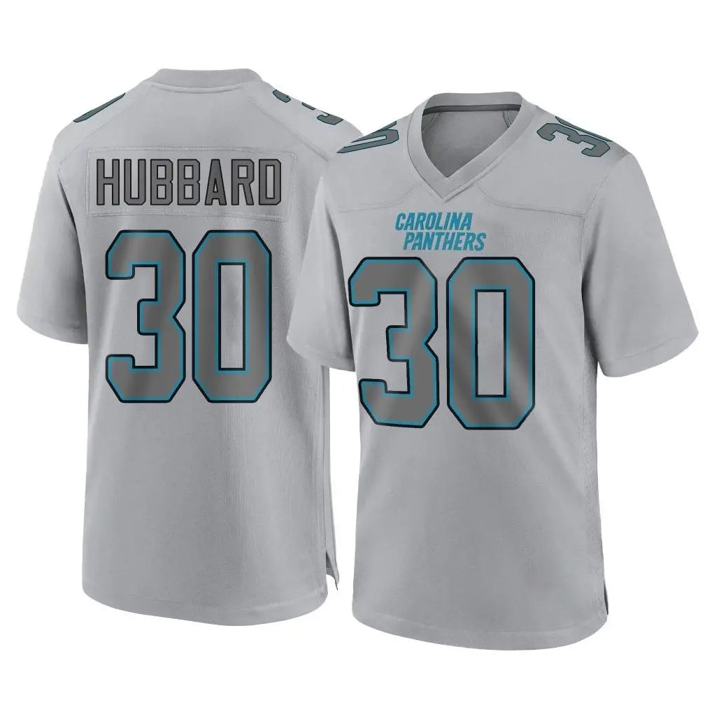 Parkc C.Panthers #30 Chuba Hubbard Player Gray Atmosphere Fashion Game Stitched Jerseys