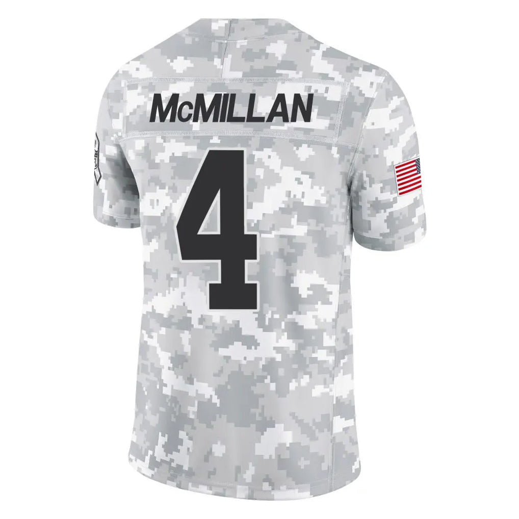 Parkc C.Panthers #4 Tetairoa McMillan Player Arctic Camo Salute to Service Limited Game Stitched Jerseys
