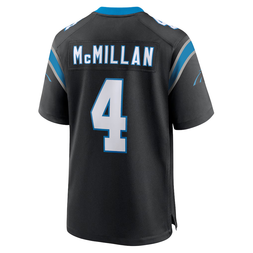 Parkc C.Panthers #4 Tetairoa McMillan Player Black Home Game Stitched Jerseys