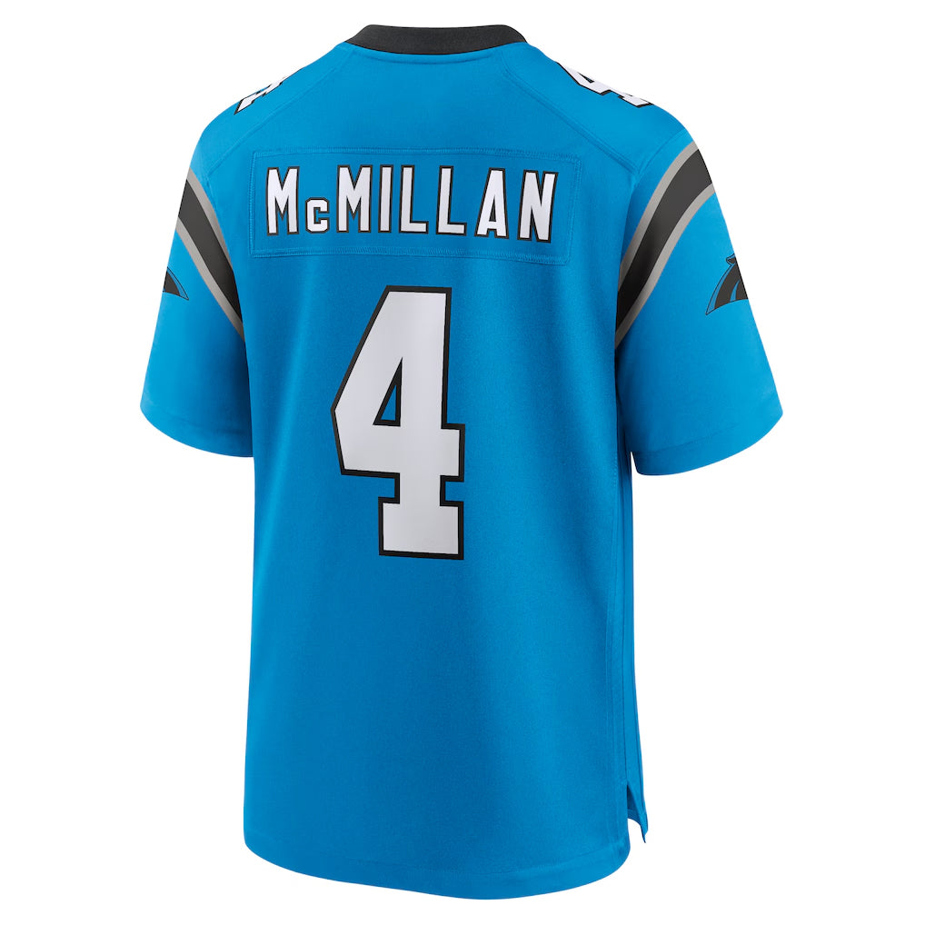Parkc C.Panthers #4 Tetairoa McMillan Player Blue Home Game Stitched Jerseys