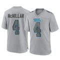 Parkc C.Panthers #4 Tetairoa McMillan Player Gray Atmosphere Fashion Game Stitched Jerseys
