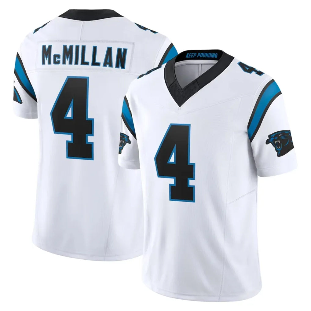 Parkc C.Panthers #4 Tetairoa McMillan Player White Vapor F.U.S.E. Limited Home Game Stitched Jerseys