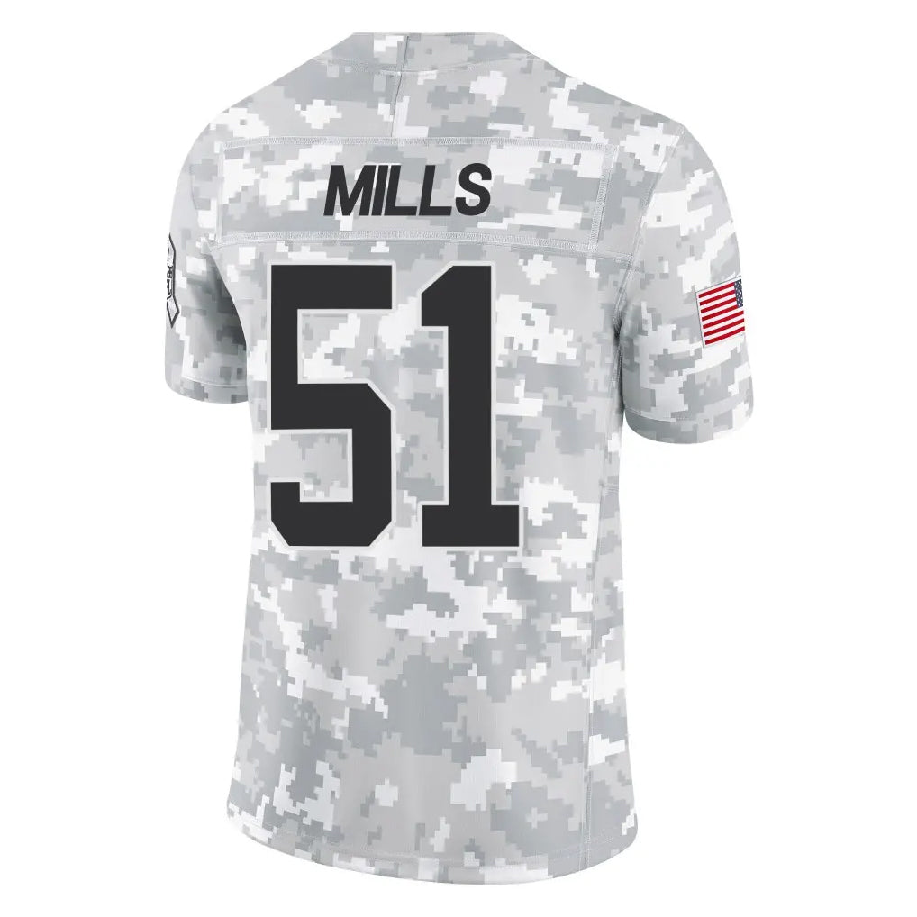 Parkc C.Panthers #51 Sam Mills Player Arctic Camo Salute to Service Limited Game Stitched Jerseys