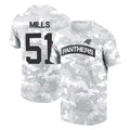 Parkc C.Panthers #51 Sam Mills Player Arctic Camo Salute to Service T-Shirt Hoodies Stitched Jerseys