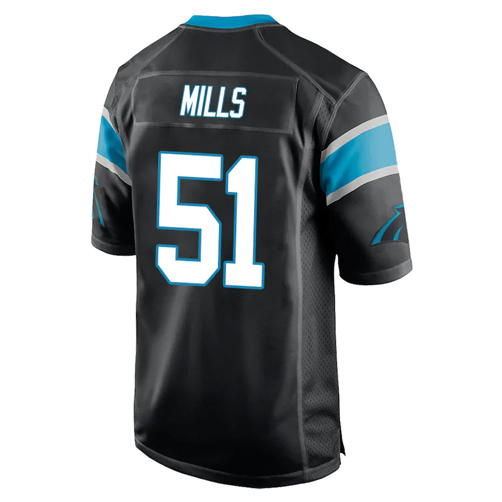 Parkc C.Panthers #51 Sam Mills Player Black Game Stitched Jerseys
