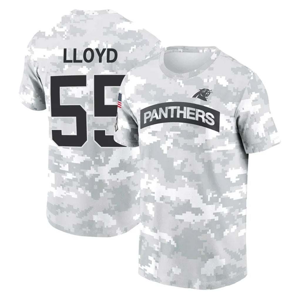 Parkc C.Panthers #55 Devin Lloyd Player Arctic Camo Salute to Service T-Shirt Hoodies Stitched Jerseys