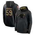 Parkc C.Panthers #59 Luke Kuechly Player Black Salute to Service Pullover Hoodies Limited Game Stitched Jerseys