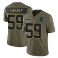 Parkc C.Panthers #59 Luke Kuechly Player Olive Salute to Service Limited Home Game Stitched Jerseys