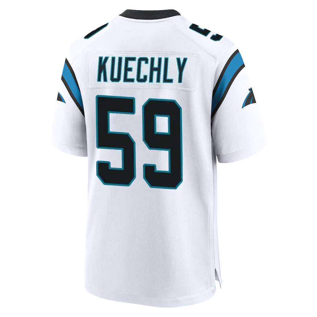 Parkc C.Panthers #59 Luke Kuechly Player White Home Game Stitched Jerseys