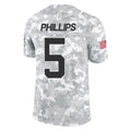 Parkc C.Panthers #5 Jaelan Phillips Player Arctic Camo Salute to Service Limited Game Stitched Jerseys