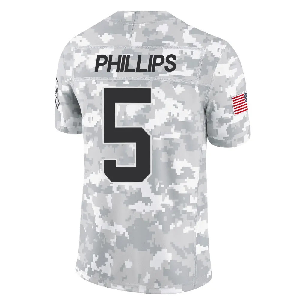 Parkc C.Panthers #5 Jaelan Phillips Player Arctic Camo Salute to Service Limited Game Stitched Jerseys