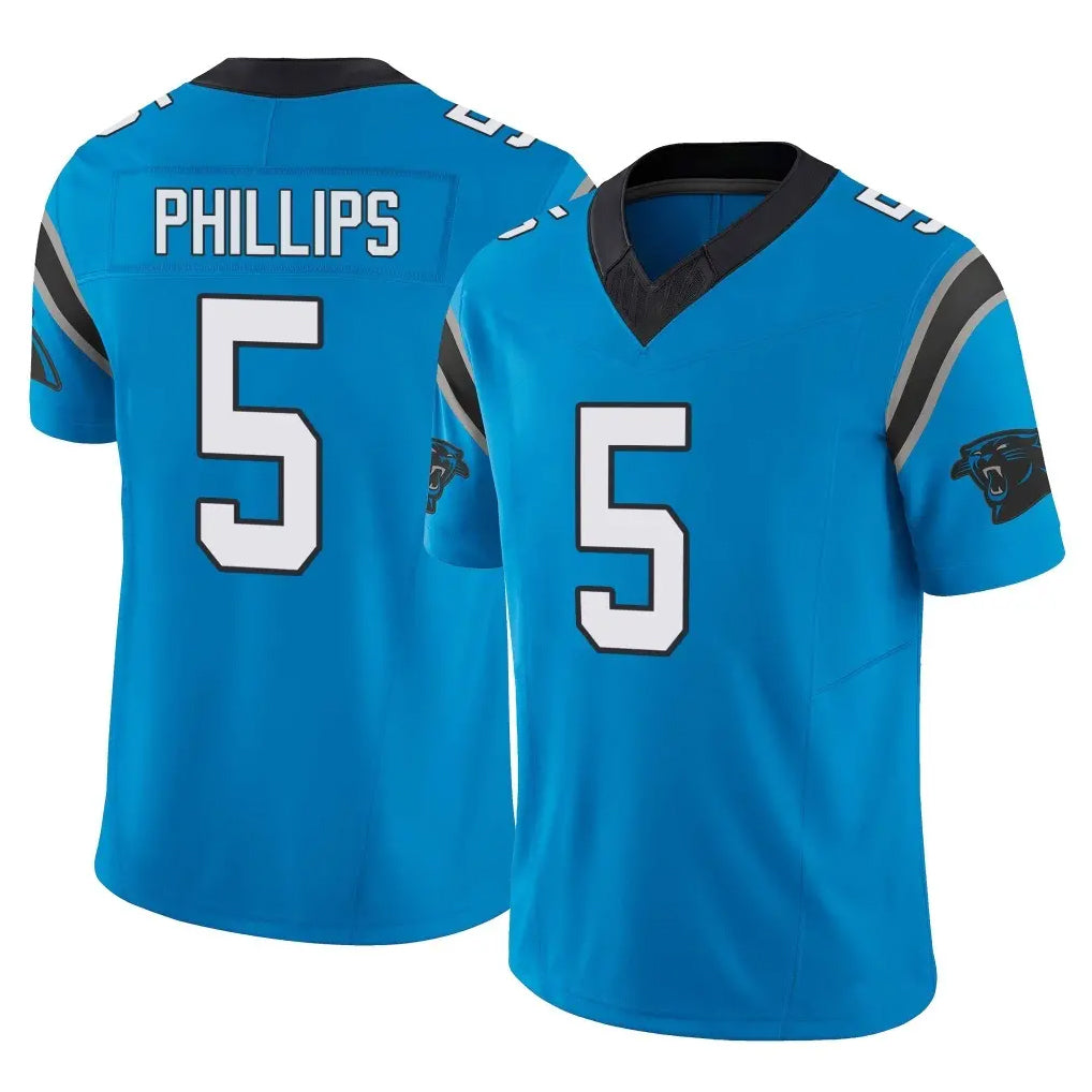 Parkc C.Panthers #5 Jaelan Phillips Player Blue Vapor F.U.S.E. Limited Home Game Stitched Jerseys