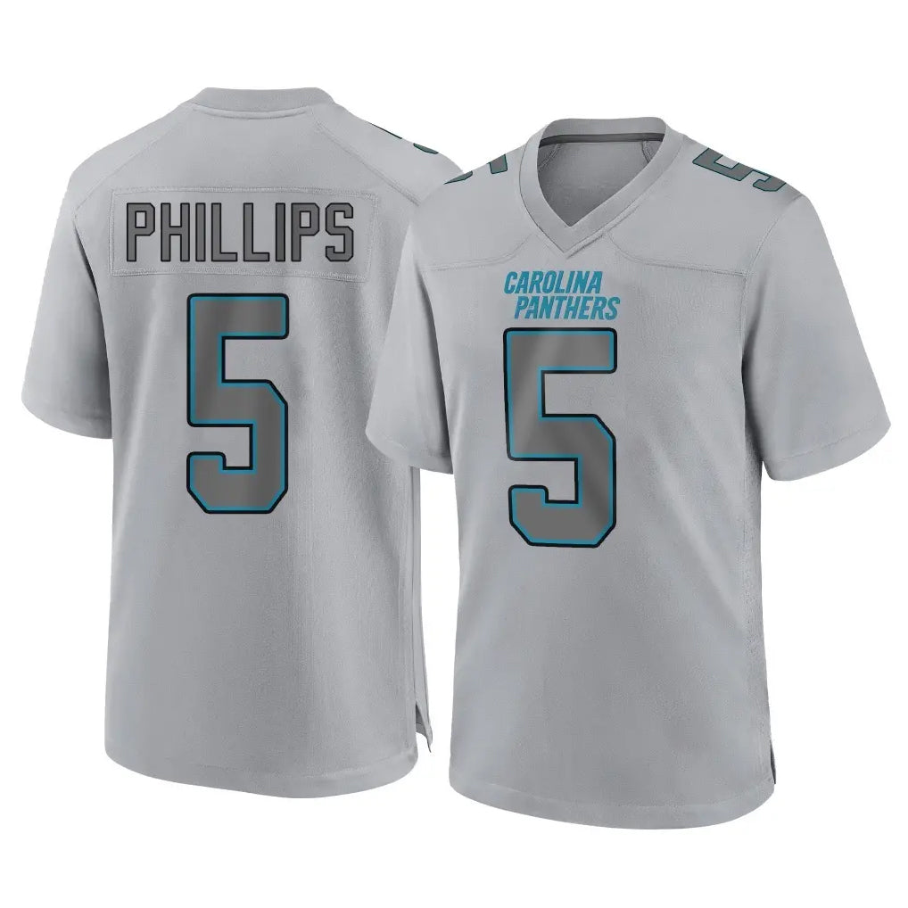 Parkc C.Panthers #5 Jaelan Phillips Player Gray Atmosphere Fashion Game Stitched Jerseys
