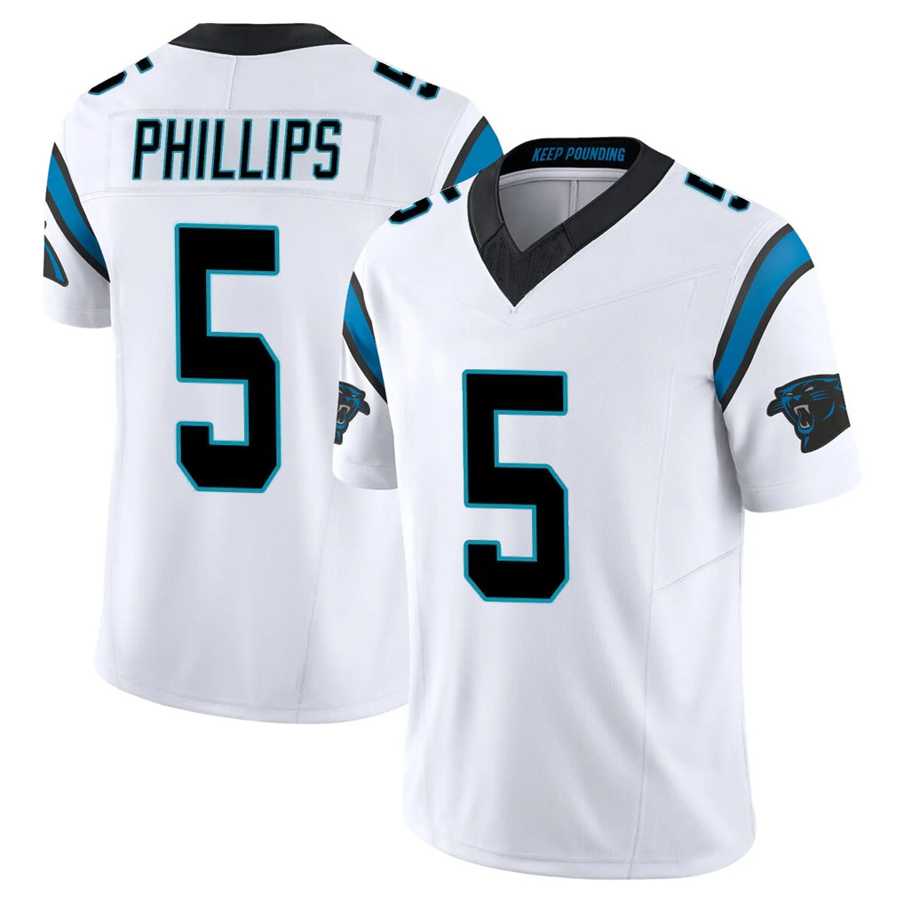 Parkc C.Panthers #5 Jaelan Phillips Player White Vapor F.U.S.E. Limited Home Game Stitched Jerseys