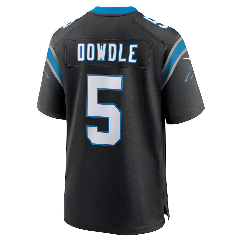 Parkc C.Panthers #5 Rico Dowdle Player Black Home Game Stitched Jerseys