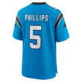 Parkc C.Panthers #5 Rico Dowdle Player Blue Home Game Stitched Jerseys
