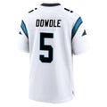 Parkc C.Panthers #5 Rico Dowdle Player White Home Game Stitched Jerseys